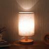 Madera maciza tela usb lámpara de mesa pequeña dormitorio lámpara de noche estudio dormitorio luz nocturna led lámpara de ambiente creativa decoración