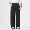 Pantalones de vestir casuales minimalistas para hombre APO, estilo 'old money' de lujo discreto, algodón puro, pantalones rectos holgados de alta gama
