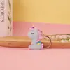 Llavero de Unicornio Sentado de Dibujos Animados Llavero de Caballo Colorido Creativo Accesorios Colgantes para Coche Bolsos