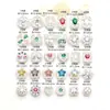 Contas Soltas Banhadas a Prata Grossa com Zircônias Micro-Pavimentadas com Diamantes Acessórios para Pulseira DIY Pulseira com Contas Acessórios de Joia Contas Espaçadoras Atacado
