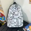 Mochila Graffiti de Moda para Comercio Exterior 2025 Nuevo Estilo Personalidad al Aire Libre Moda Urbana Mochila para Campus de Estudiantes de Secundaria y Preparatoria