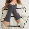 Luvas de Caxemira Extra Longas para Mulheres, Mangas de Tricô de Inverno para Proteger os Braços do Frio e Mangas Falsas e de Articulação Quentes