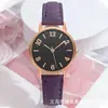 Relógio Feminino Simples Mais Vendido no Exterior com Mostrador de Corte Diamantado em Ouro Rosa, Relógio de Quartzo, Relógio de Pulso Versátil, Atacado Dropshipping
