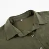 Camisa Feminina Casual Fashion Retro Verde Europeia e Americana Nova Coleção Primavera/Verão 2026 Blusa Sem Manga Personalizada Transfronteiriça Roupa Feminina