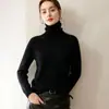 ¡Simple y de Alta Gama! Estilo Otoño/Invierno Suéter Elegante de Cachemira para Mujer Versátil de Cuello Alto Holgado Suéter de Cachemira para Mujer