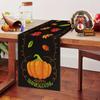 Decoración de Camino de Mesa de Otoño 2026 Acción de Gracias Transfronterizo Atmósfera del Festival de la Cosecha Estadounidense Hoja de Arce Calabaza Mantel Largo de Lino