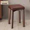 Taburete tapizado taburete de comedor apilable banco silla de comedor banco para sala de estar taburete de tocador taburete de madera maciza simple taburete bajo