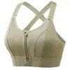 Sutiã esportivo com zíper frontal ajustável transfronteiriço à prova de choque Colete Yoga Cross Beauty Back Underwear Tamanho grande para mulheres