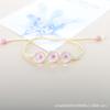 Pulsera de cuentas de vidrio con narcisos de flor seca estilo coreano flor eterna para pareja novias regalo femenino pulsera al por mayor