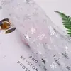 Tecido Base 36A com Flocos de Neve Prateados Malha Hexagonal Vestido da Moda Tecido de Malha da Moda Duas Cores Roupas Respiráveis Acessórios