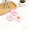 Cabezas de Flores Artificiales de Hortensia y Crisantemo para Manualidades Corona Hecha a Mano Accesorios para Tocados Pasadores Gorra de Graduación Decoración del Hogar Flores Falsas