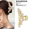 Pinza para el Cabello de Metal para Mujer, Pinza Tiburón de Lujo de Alta Gama, Pasador para Peinados Recogidos, Accesorio para el Cabello con Perlas para la Parte Trasera de la Cabeza