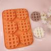 Molde de silicona para hornear gofres redondos uniformes, pastel de celosía, molde para cubitos de hielo, postre, mousse, decoración de pastel, molde de gota