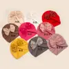 Gorro de invierno para bebé europeo y americano con lazo y forro polar para niños, gorro cálido y cómodo, gorro de bebé 2023