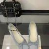 Jomeiforsan Brisa Suave de Noche Nariz de Cerdo Cuadrado Lazo Zapatos de Ballet Altura Interior Temperamento Zapatos de una Sola Capa para Mujer