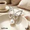 Chal de Moda Japonesa y Coreana Bufanda de Seda Hebilla Alfiler de Perla Broche Anti-Luz para Mujer Accesorios Alfiler Hebilla Fija para Ropa Alfiler Corsage