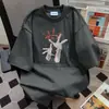 Camiseta de Manga Corta Estilo Retro Americano para Mujer Verano 2025 Holgada Oversize Casual Versátil Pareja Cuello Redondo Superior