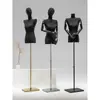 Loja de roupas versão coreana preto ombro plano manequim feminino meio comprimento janela ângulo reto ombro falso boneca corpo inteiro manequim exposição suporte
