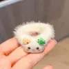 Versión Coreana de la Nueva Bolsa de Expresión de Felpa Amarillo Leche Diadema de Pelo de Gato Estilo Dulce Femenino Diadema de Goma Accesorio para el Cabello