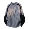 Envio Transfronteiriço Disponível 8783-P43 Outono e Inverno 2025 Novo Suéter Gola Redonda Moda Masculina Malha de Manga Longa Bege