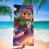 Toalla de Playa de Capibara Nueva Transfronteriza Toalla de Baño de Microfibra de Dibujos Animados para Niños Capibara Absorbente Secado Rápido