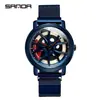 SANDA SANDA 1025 reloj de cuarzo para hombre hueco casual moda movimiento japonés Reloj para hombre