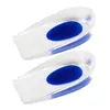 Gel Duas Cores Meia Almofada Macia Absorvente de Choque Esportiva Meio Tamanho Copo de Calcanhar em U Almofada de Calcanhar Autoadesiva para Copo de Pé