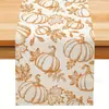 Venta Caliente Transfronteriza Camino de Mesa de Calabaza de Otoño Impresión de Alta Definición Hoja de Arce Piña Decoración de Festival Camino de Mesa Atmósfera del Hogar En Stock
