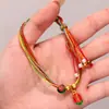 Pulsera de Cuerda Roja Año de la Serpiente 2025 Cuerda del Año de Vida Cuerda Ancha Pulsera de Buena Suerte Sin Caerse Ajustable Cuerda Roja del Festival del Bote del Dragón