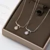 Colar Nalan S925 Prata Exquisito Minimalista Estilo Ins Nicho Curvo Super Brilhante Nó Cubo de Açúcar Estrela dos Desejos Y02511