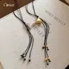 Collar con Colgante de Cono Triangular de Doble Capa Estilo Coreano, Accesorios para Mujer, Cadena para Suéter de Moda y Única, Joyería de Lujo Ligero y de Alta Gama