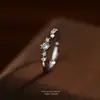 Anillo de Pareja Viaje Planetario Plata de Ley S925 Moda Versátil Lujo Accesible Anillo de Pareja Anillo de Zirconia Apertura Ajustable