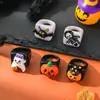 Anillos de Halloween con Diseños de Calabaza, Fantasma, Murciélago y Calavera; Anillos Únicos y Creativos con un Toque Exclusivo y de Alta Gama; Accesorios para Fiestas Europeas y Americanas