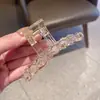 Presilhas de Cabelo de Cristal Coloridas para Mulheres, Grampos Super Delicados e Doces para a Parte de Trás da Cabeça, Presilhas de Tubarão de Alta Qualidade para Celebridades da Internet com Toque Premium