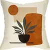 Funda de Almohada Abstracta Geométrica de Lino Más Vendida de Amazon Nórdica Morandi Cubierta para Cojín de Sofá de Casa Coche Transfronteriza