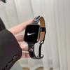 Adequado para Apple applewatch8765 geração combinação de cores fivela dobrável couro genuíno fino S9 fivela magnética pulseira Apple