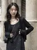 Cárdigan de Punto Negro Protector Solar de Verano 2026 Nuevo Estilo Delgado de Seda de Hielo de Gama Alta Chal Corto Exterior para Mujer