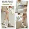 Calcetines de mujer colección otoño, blancos, con puño de canalé doble, calcetines de media caña casuales y deportivos, absorbentes del sudor y transpirables, adecuados para viajes de negocios, viajes y uso diario.