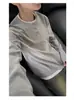 Camiseta de Manga Larga con Cuello Henry Transfronteriza para Hombre, Nueva Camisa Base de Alta Resistencia para Primavera y Otoño 2025, Top Holgado