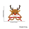 Gafas Decorativas de Dibujos Animados Navideños para Niños, Papá Noel, Reno, PVC, Gafas de Fiesta, Marco de Gafas para Fotos Navideñas