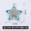 Accesorios para collar con colgante de estrella única tachonado de diamantes de goteo de aceite DIY transfronterizos, venta directa del fabricante, se puede mezclar en lotes