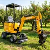 Exportado a Brasil: Mini Excavadora con Ruedas Ht10L, Excavadora Agrícola Hidráulica, Máquina Pequeña Multifuncional para Zanjas