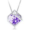 Colar Cubo Mágico Moissanite Imitação Direto da Fábrica Banhado a Platina Pingente Cubo do Amor Quadrado Feminino Janela do Amor Estilo Coreano