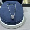 Colar de Fivela de Ferradura Fred de Alta Qualidade Corrente Mini Clavícula Colar com Pingente Pequeno Meio Diamante Fred