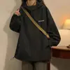 Chaqueta Exterior para Mujer con Capucha, Estilo Primavera y Otoño, Abrigo Oversize de Gama Alta, Corte Holgado para Estudiantes y Trabajadores de Oficina