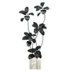Planta Artificial Verde Grande Black Diamond Árbol de Goma Planta en Maceta de Interior para Sala de Estar Decoración de Planta de Árbol Imitación de Lujo Ligero de Gama Alta