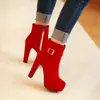 Botas de mujer para otoño e invierno, botines, botas Martin, tacones altos de tacón grueso, talla grande 40-43