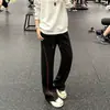 Pantalones Casuales Pesados de Corte Recto Holgados para Hombre Otoño Americanos Limpios con Hoja Curva Línea Hasselblad Pantalones Deportivos