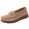 Zapatos Nuevos para Mujer, Zapatos de Suela Plana para Mujer, Zapatos Tipo Beanie, Zapatos Casuales Versátiles con Hebilla Metálica, Zapatos Pequeños de Cuero para Mujer Estilo Británico, Cómodos