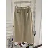 Falda Casual de Verano para Mujer Talla Grande, Estilo Americano, Bolsillo Frontal, Longitud Media, Corte Holgado, Falda Lápiz 2